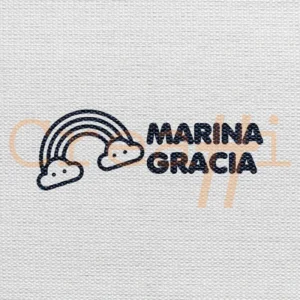 Sello textil de arco iris