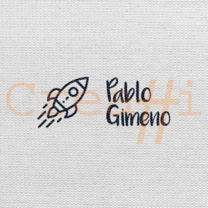 Sello textil cohete