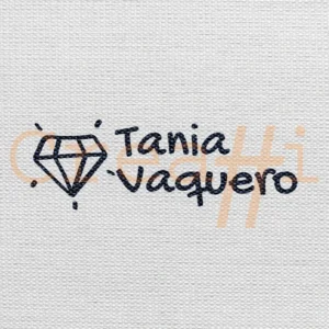 Sello textil con diamante