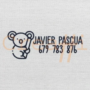 Sello textil koala