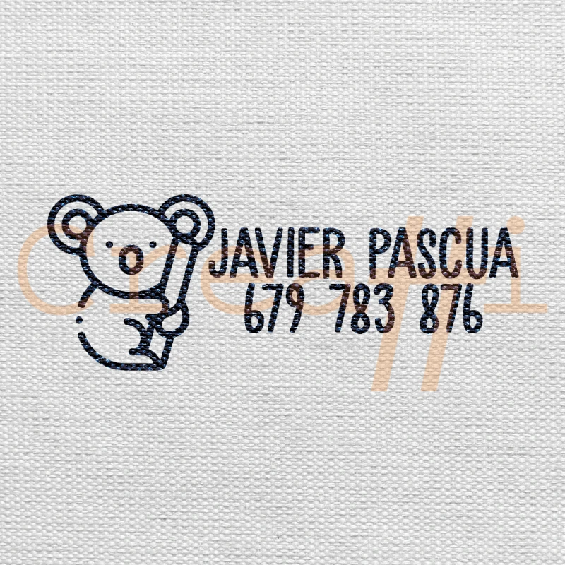 Sello textil koala