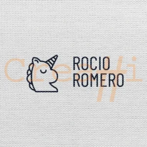 Sello textil con unicornio