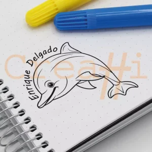 Exlibris animales delfín