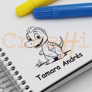 Exlibris animales dinosaurio