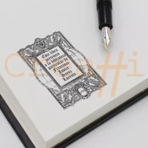 Exlibris clásico propiedad con marco