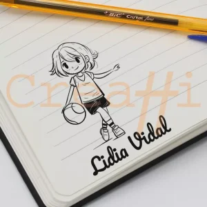 Exlibris deportivo baloncesto chica