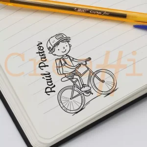 Exlibris deportivo ciclismo chico
