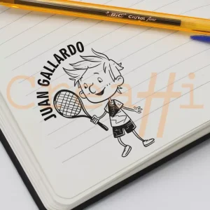 Exlibris deportivo tenis chico