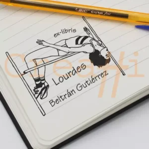 Exlibris deportivo gimnasia