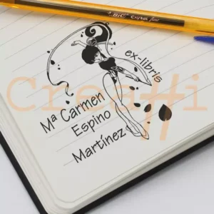 Exlibris deportivo gimnasia rítmica