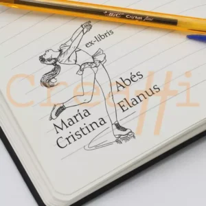 Exlibris deportivo patinaje artístico