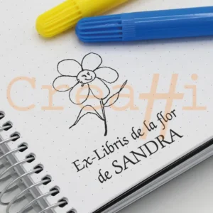 Exlibris infantil flor