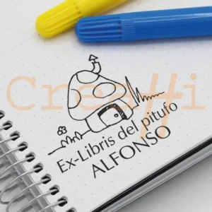 Exlibris infantil pitufo