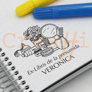 Exlibris infantil coqueta