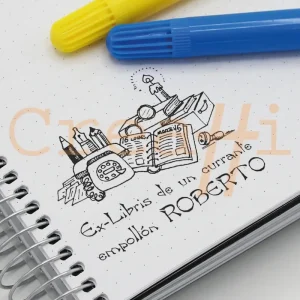 Exlibris infantil estudiante