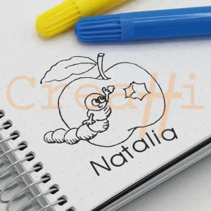 Exlibris infantil manzana