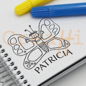 Exlibris infantil mariposa