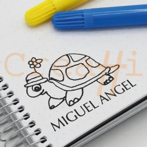 Exlibris infantil tortuga