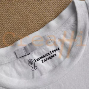 Muestra textil logo farmacia