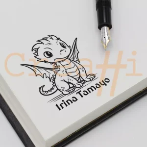 Exlibris dibujo dragoncito