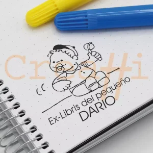 Exlibris infantil con diseño de bebe