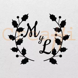 Diseño lacre marco hojas