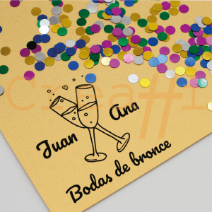 Sellos de aniversario bodas de bronce