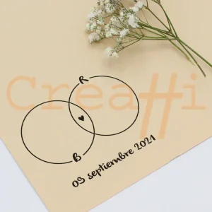 Exlibris para bodas anillos enamorados