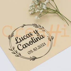Exlibris para bodas aro minimal