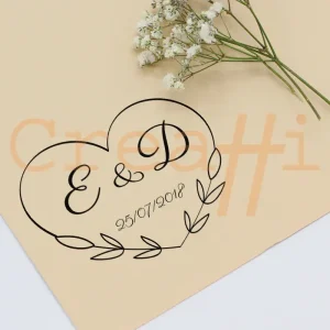 Exlibris para bodas corazón distinguido