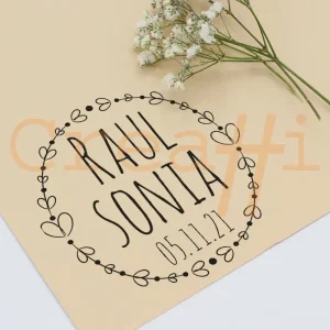 Exlibris para bodas corazones aliados