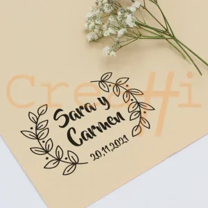 Exlibris para bodas corona ramos