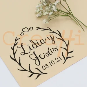 Exlibris para bodas espinas negras
