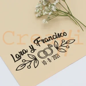 Exlibris para bodas eternidad floral