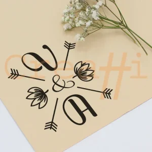 Exlibris para bodas flechas cruzadas