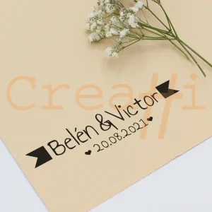 Exlibris para bodas mensaje de cariño