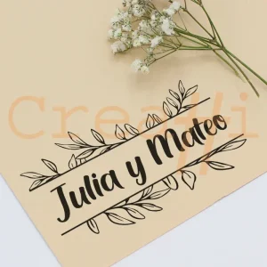 Exlibris para bodas naturaleza salvaje
