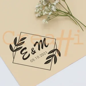 Exlibris para bodas polígono de natural