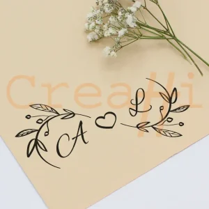 Exlibris para bodas ramillete de amor