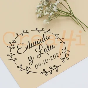 Exlibris para bodas ramilletes infinitos