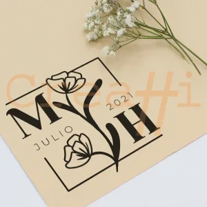 Exlibris para bodas rosas eternas
