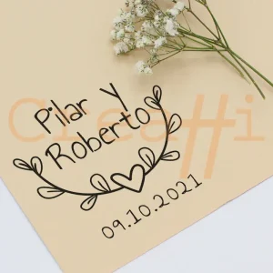 Exlibris para bodas sonrisa de amor