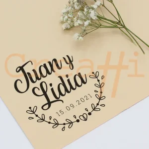 Exlibris para bodas sonrisa sincera