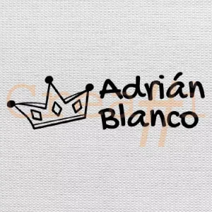 Diseño sello textil corona