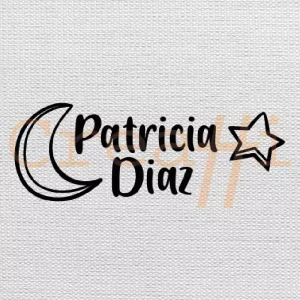 Diseño sello textil luna
