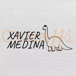 Diseño sello textil dinosaurio