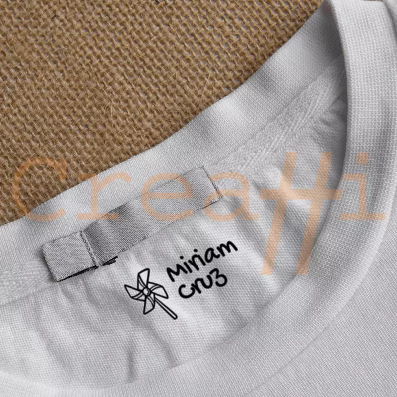 Muestra sello textil molinillo