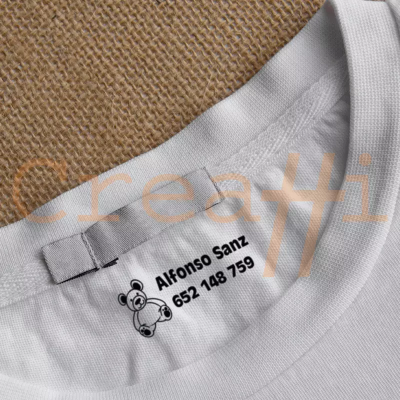 Muestra sello textil osito