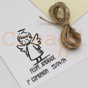 Sello de comunión diseño angel
