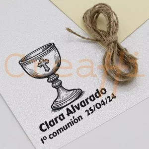 Sello comunión diseño cáliz de cristo